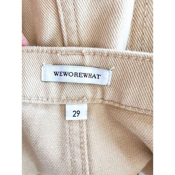 WeWoreWhat Utility Pant Solid Rigid Denim Khaki Size 29 - Picture 5 of 6